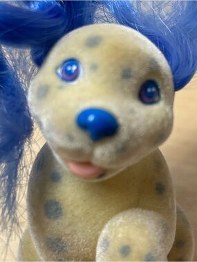 My Little Pony Lil Litters Dalmatian Dots Mommy Dog Puppy Blue Hair 3" tall